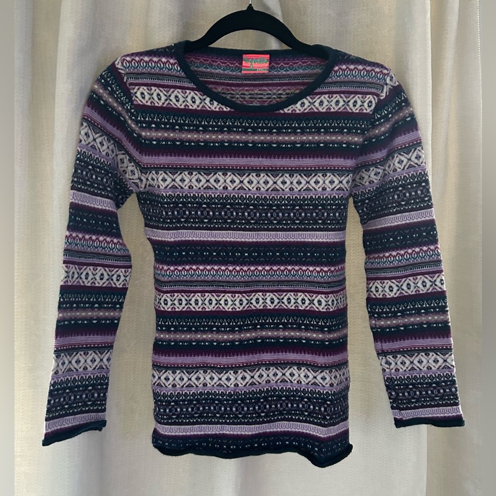 Vintage Sybilla merino wool long sleeve top